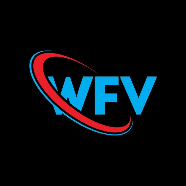 Logotipo de WFV WFV letra WFV diseño de logotipo de letra Iniciales Logotipo WFV vinculado con círculo y mayúscula Logotipo de monograma WFV tipografía para negocios tecnológicos y marca inmobiliaria