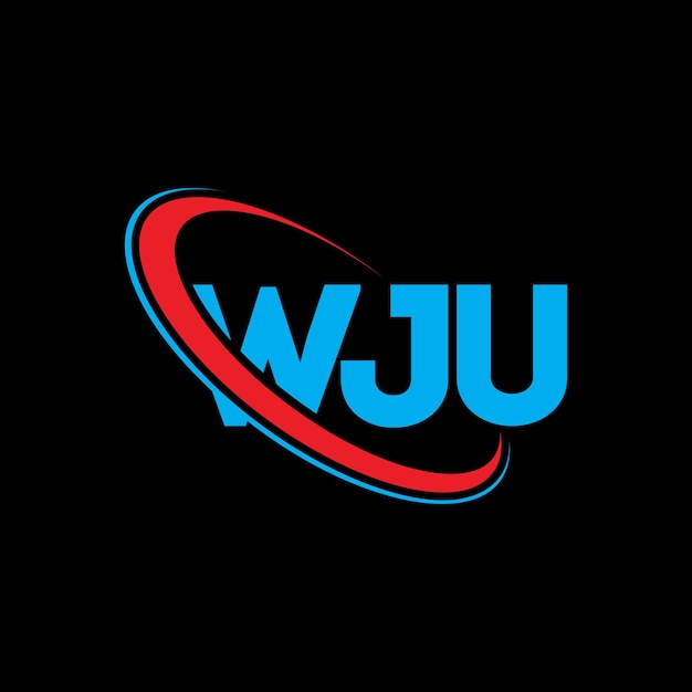 Logotipo de WJU WJU letra WJU diseño de logotipo de letra Iniciales WJU logotipo vinculado con círculo y mayúscula monograma logotipo WJU tipografía para negocios de tecnología y marca inmobiliaria