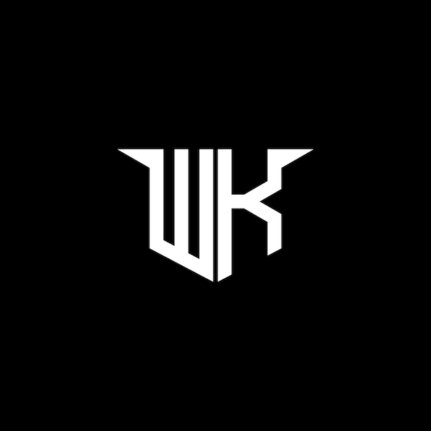 El logotipo de WK Modern Construction con diseño simétrico