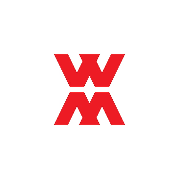 Vector logotipo de wm geométrico