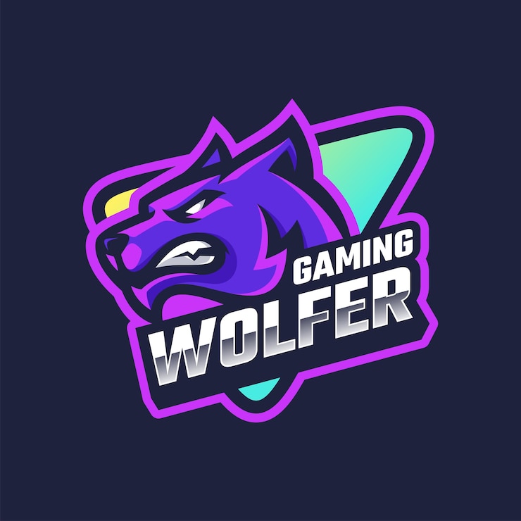 Vector logotipo de wolf gaming