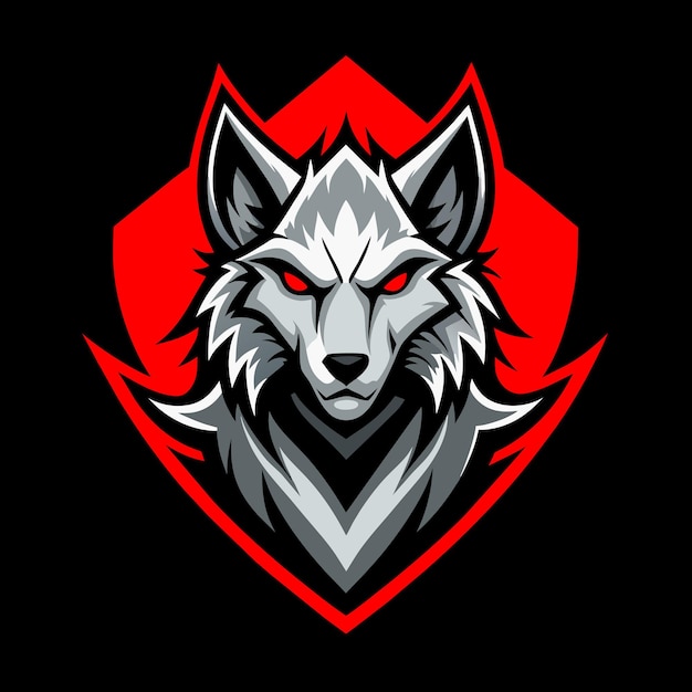 Logotipo de Wolf Warrior para la ilustración de juegos