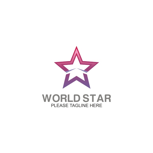 Vector logotipo de world star