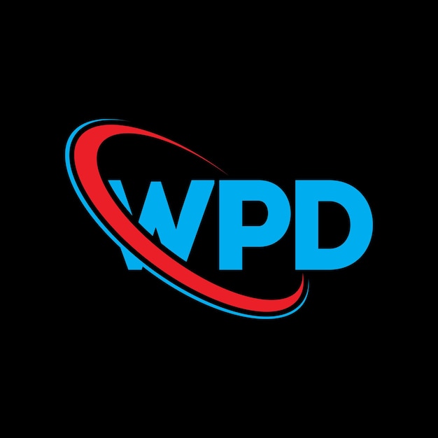 Logotipo WPD WPD letra WPD letra diseño logotipo iniciales WPD logotipo vinculado con círculo y mayúscula monograma logotipo WPD tipografía para negocios de tecnología y marca inmobiliaria