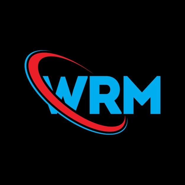 Logotipo WRM WRM letra WRM diseño de logotipo de letra Iniciales WRM logotipo vinculado con círculo y mayúscula logotipo monograma WRM tipografía para negocios de tecnología y marca inmobiliaria