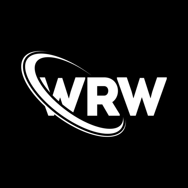 Logotipo WRW WRW letra WRW diseño de logotipo de letra Iniciales WRW logotipo vinculado con círculo y mayúscula logotipo monograma WRW tipografía para negocios de tecnología y marca inmobiliaria