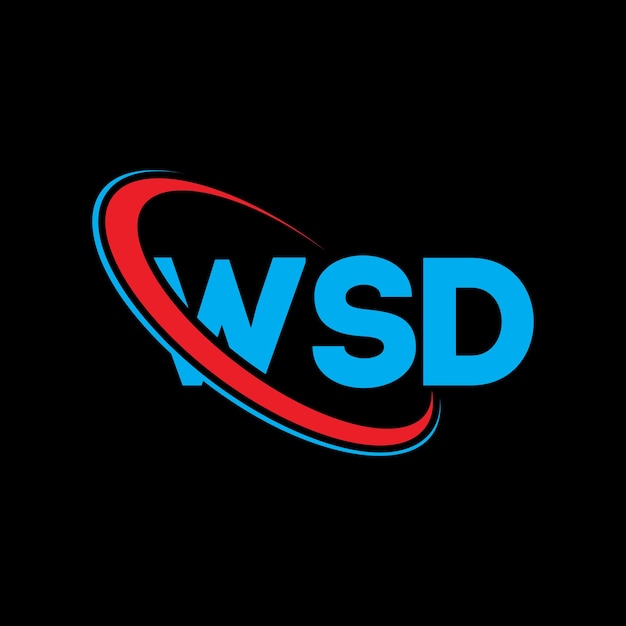 Logotipo de WSD WSD letra WSD diseño de logotipo de letra WSD iniciales WSD logotipo vinculado con círculo y mayúscula logotipo de monograma WSD tipografía para negocios de tecnología y marca inmobiliaria
