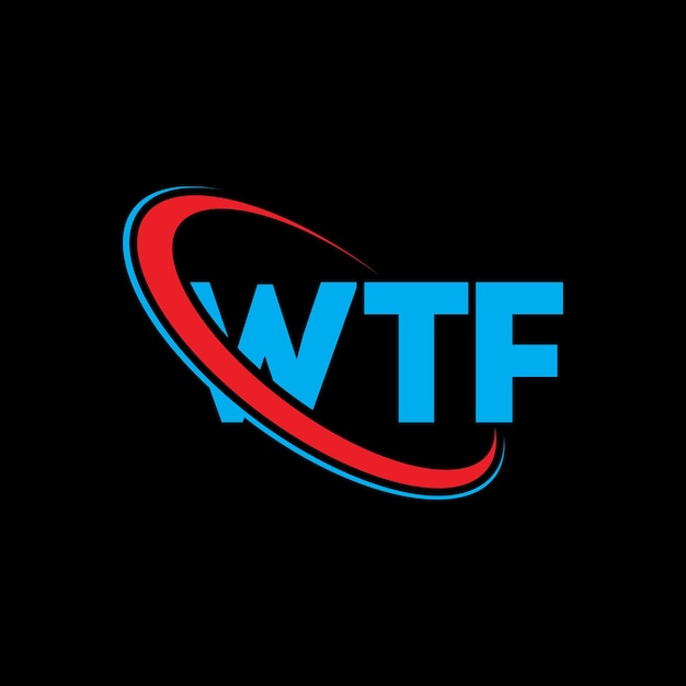 Logotipo WTF WTF letra WTF letra diseño de logotipo Iniciales WTF logotipo vinculado con círculo y mayúscula monograma logotipo WTF tipografía para negocios de tecnología y marca inmobiliaria