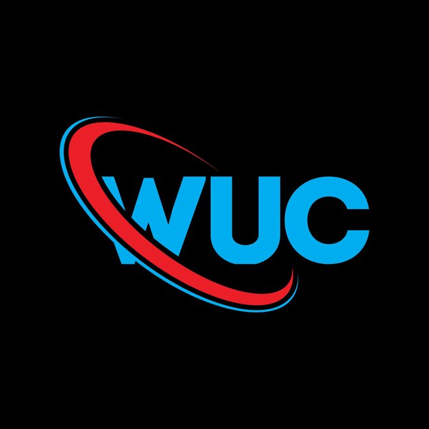 Logotipo WUC letra WUC diseño de logotipo de letra WUC iniciales logotipo WUC vinculado con círculo y monograma en mayúsculas logotipo Wuc tipografía para negocios tecnológicos y marca inmobiliaria