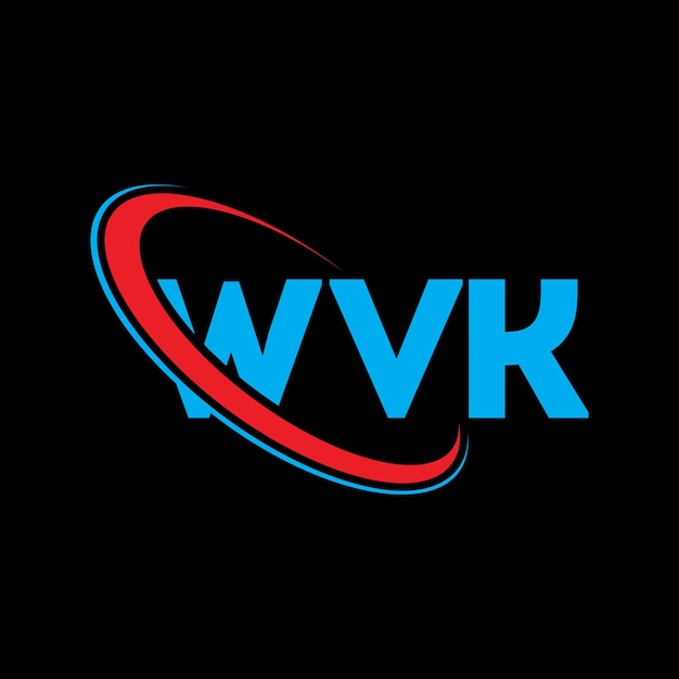 Vector logotipo de wvk wvk letra wvk diseño de logotipo de letra iniciales wvk logotipo vinculado con círculo y mayúscula logotipo de monograma wvk tipografía para negocios de tecnología y marca inmobiliaria