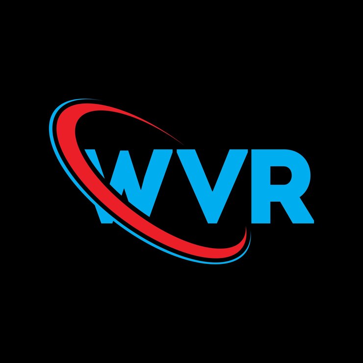Vector logotipo wvr wvr letra wvr letra diseño logotipo iniciales wvr logotipo vinculado con círculo y mayúscula monograma logotipo wvr tipografía para negocios de tecnología y marca inmobiliaria
