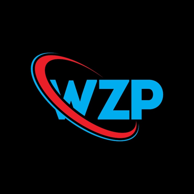 Vector logotipo de wzp wzp letra wzp diseño de logotipo de letra iniciales wzp logotipo vinculado con círculo y mayúscula logotipo de monograma wzp tipografía para negocios de tecnología y marca inmobiliaria