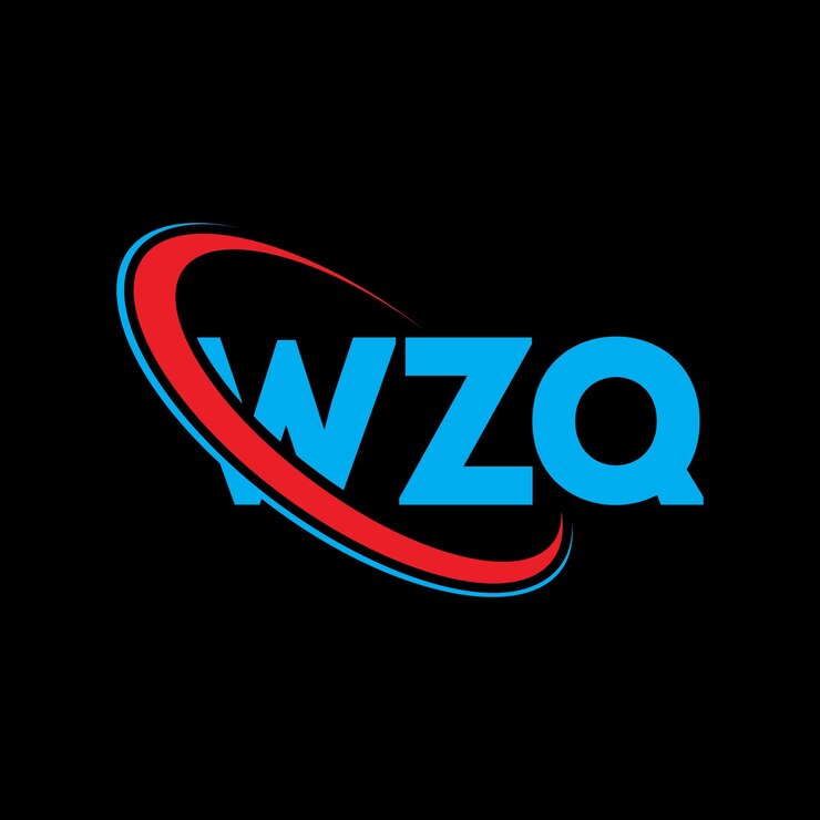 Vector logotipo wzq wzq letra wzq carta diseño de logotipo iniciales logotipo w zq vinculado con círculo y mayúscula logotipo monograma wzq tipografía para negocios tecnológicos y marca inmobiliaria