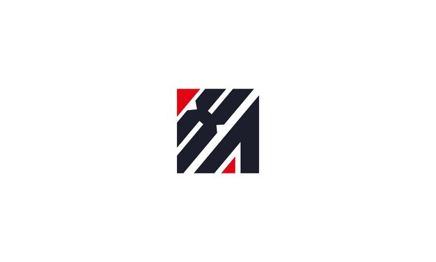 Vector logotipo xa diseño xa negro y rojo ax letra ax letra diseño logotipo letra inicial xa monograma logotipo