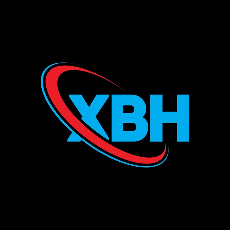 Vector logotipo xbh xbh letra xbh diseño de logotipo de letra iniciales logo xbh vinculado con círculo y monograma en mayúscula logotipoxbh tipografía para negocios tecnológicos y marca inmobiliaria