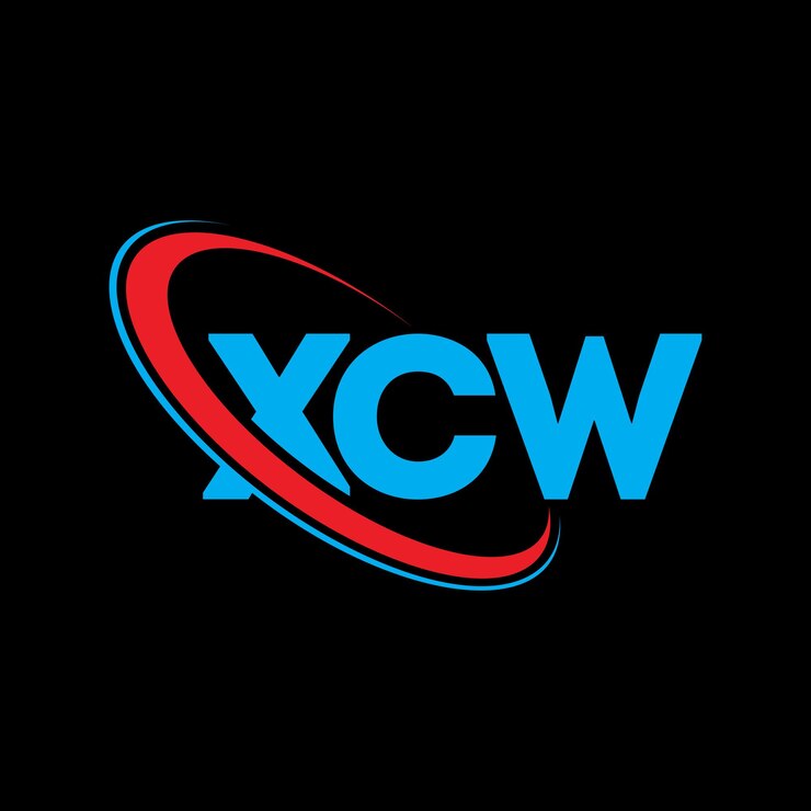 Vector logotipo xcw xcw letra xcw diseño de logotipo de letra iniciales xcw logotipo vinculado con círculo y mayúscula logotipo monograma xcw tipografía para negocios de tecnología y marca inmobiliaria