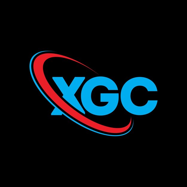 El logotipo XGC, la letra XGC, el diseño del logotipo de la carta XGC, las iniciales, el logotipo de XGC vinculado con un círculo y un monograma en mayúsculas, la tipografía de XGC para el negocio tecnológico y la marca inmobiliaria.