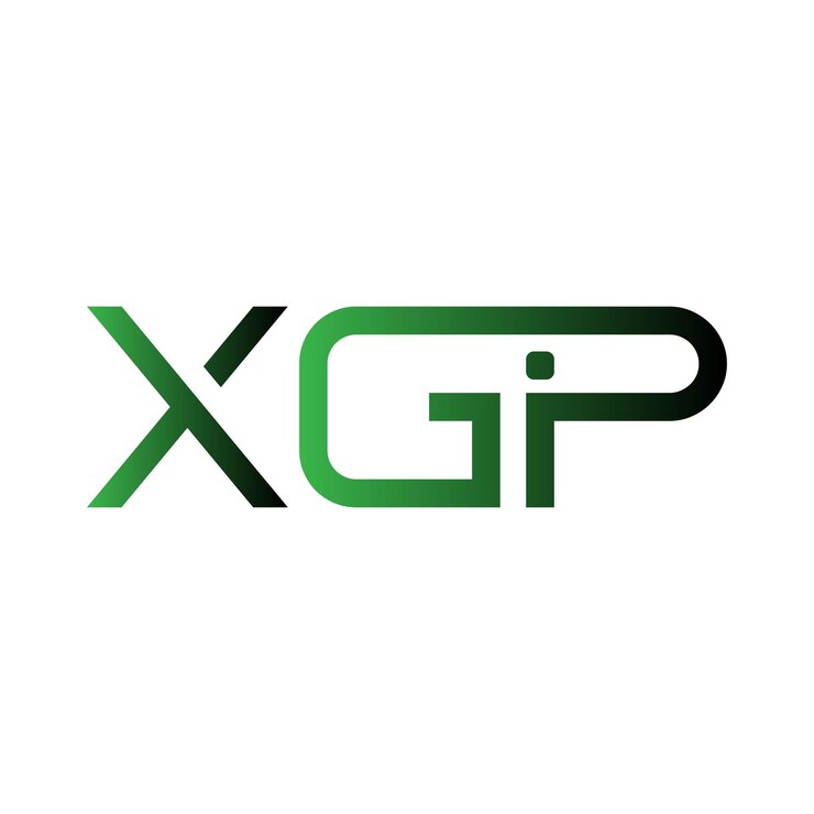 Vector logotipo de xgp marca inicial monograma verde negro diseño moderno minimalista marca de letras negocio de logotipo