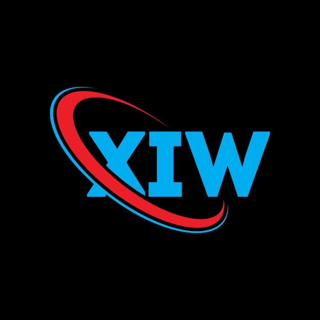 Logotipo XIW letra XIW diseño de la letra XIW iniciales XIW logotipo vinculado con círculo y mayúscula monograma logotipo XIW tipografía para negocios de tecnología y marca inmobiliaria