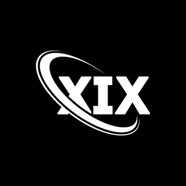 El logotipo XIX, la letra XIX, el diseño del logotipo, las iniciales XIX, el logotipo vinculado con un círculo y un monograma en mayúsculas, la tipografía del logotipo XIX para el negocio tecnológico y la marca inmobiliaria.