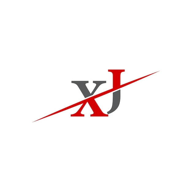 Logotipo XJ minimalista con línea diagonal dinámica
