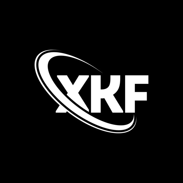 Logotipo XKF XKF letra XKF diseño de logotipo de letra Iniciales XKF logotipo vinculado con círculo y mayúscula logotipo monograma XKF tipografía para negocios de tecnología y marca inmobiliaria