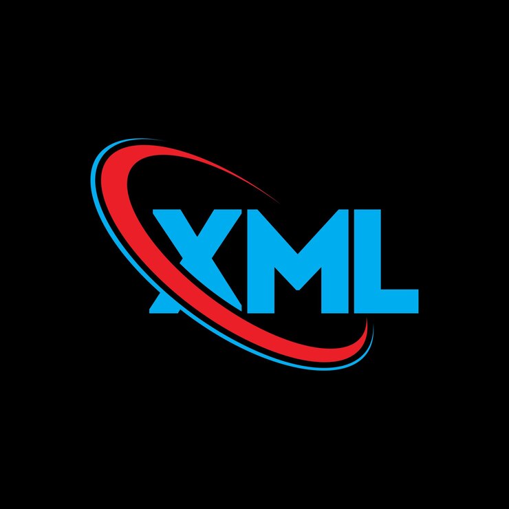 Vector logotipo xml letra xml letra diseño de logotipo iniciales logotipo xml vinculado con círculo y mayúscula monograma logotipo xml tipografía para negocios tecnológicos y marca inmobiliaria