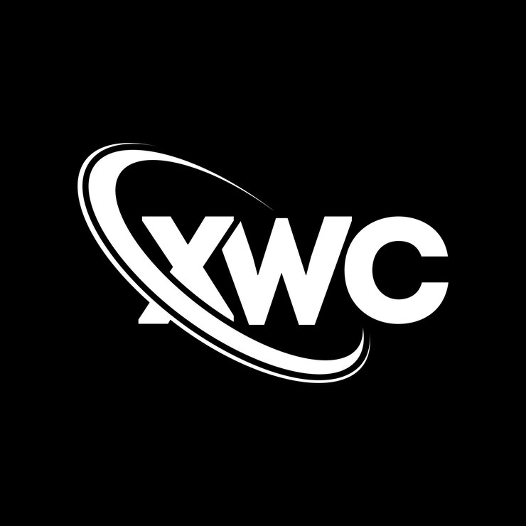 Vector logotipo xwc xwc letra xwc letra diseño logotipo iniciales xwc logotipo vinculado con círculo y mayúscula monograma logotipo xwc tipografía para negocios de tecnología y marca inmobiliaria