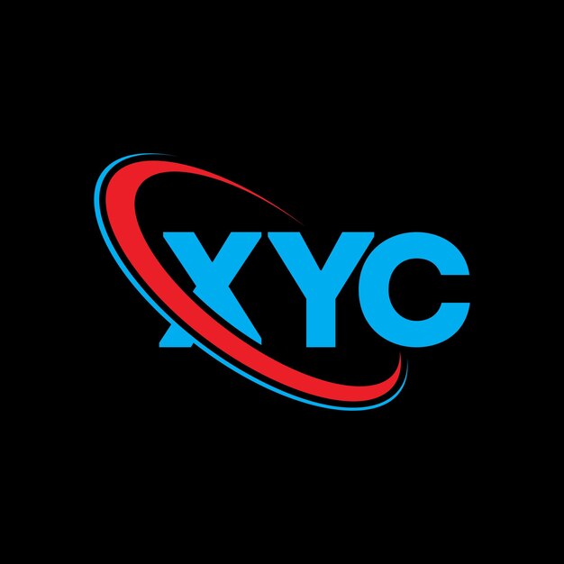 Logotipo XYC Diseño del logotipo de la letra XYC Iniciales El logotipo de XYC vinculado con un círculo y un monograma en mayúsculas El logotipo del XYC Tipografía para empresas tecnológicas y marcas inmobiliarias