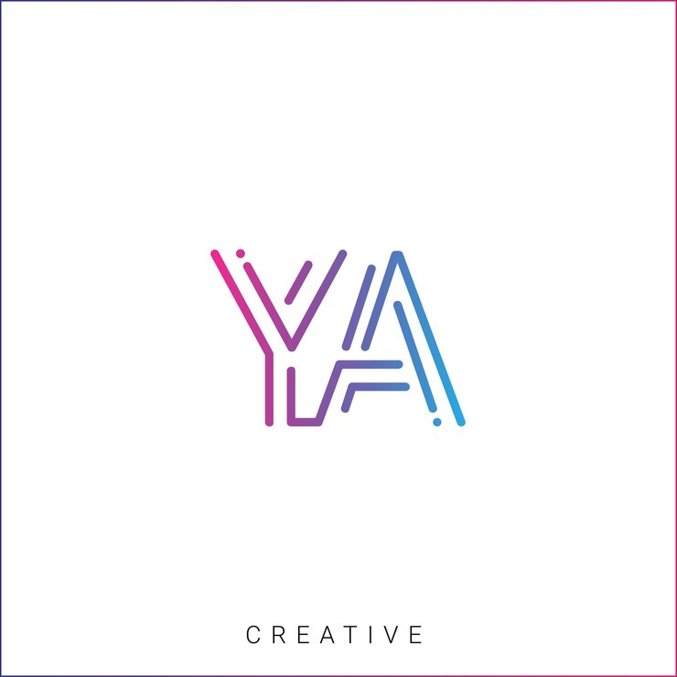 Vector el logotipo de ya latter template vector colorful monogram symbol font logotipo de diseño moderno basado en el logotipo inicial