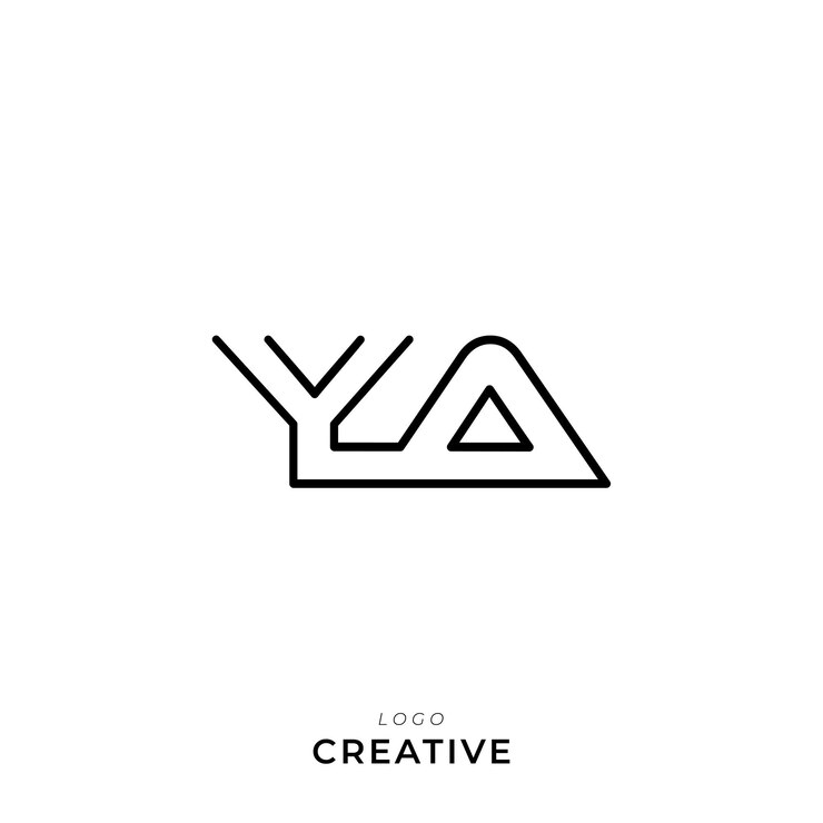 Vector el logotipo de ya latter template vector colorful monogram symbol font logotipo de diseño moderno basado en el logotipo inicial