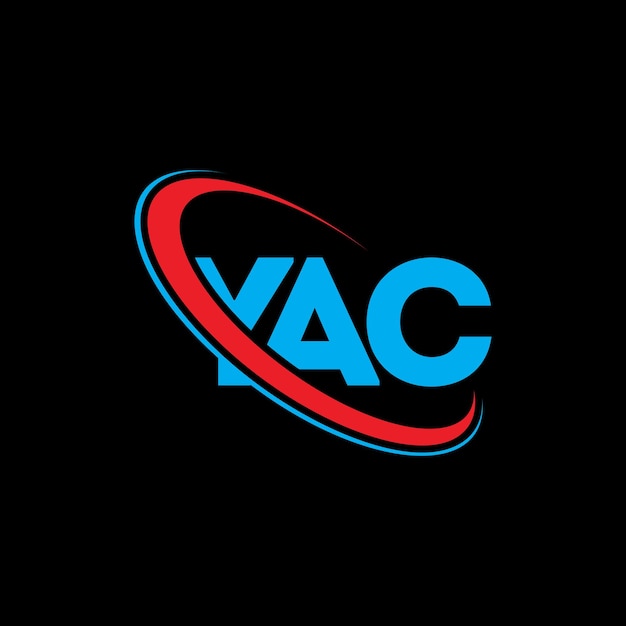 Logotipo YAC YAC letra YAC letra diseño logotipo iniciales YAC logotipo vinculado con círculo y mayúscula monograma logotipo YAC tipografía para negocios de tecnología y marca inmobiliaria