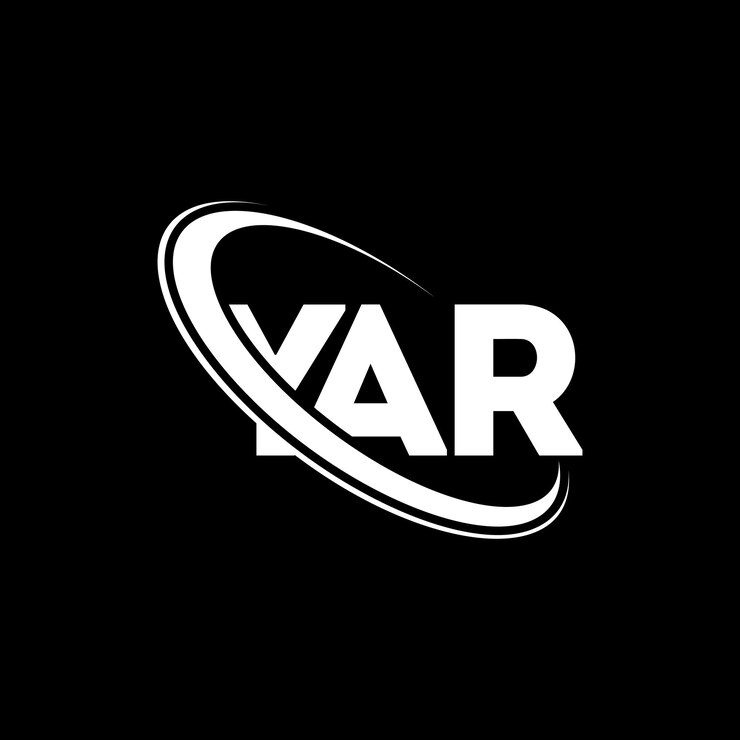 Vector logotipo de yar: diseño de logotipo de letra yar: iniciales yar: logotipo vinculado con círculo y monograma en mayúsculas yar: tipografía para negocios tecnológicos y marca inmobiliaria