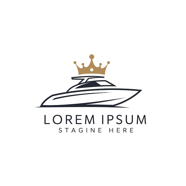 El logotipo del yate de lujo