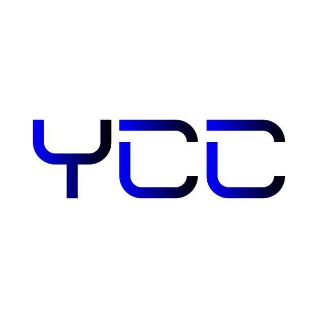 El logotipo de YCC es una tipografía abstracta, un diseño vectorial moderno y minimalista.