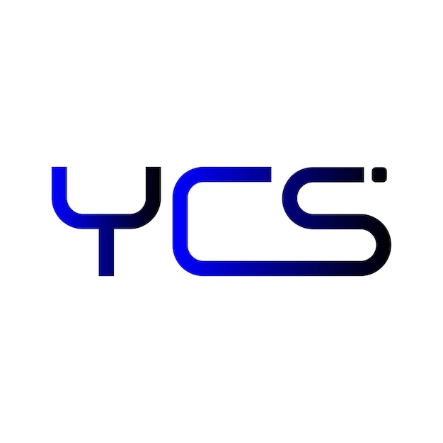 El logotipo de YCS es una tipografía abstracta, un diseño vectorial moderno y mínimo.