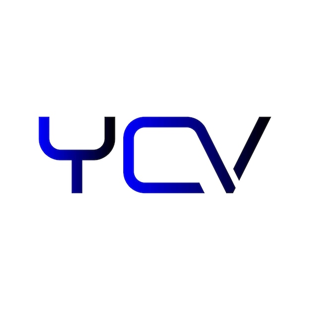 El logotipo de YCV es una tipografía abstracta, un diseño vectorial moderno y mínimo.