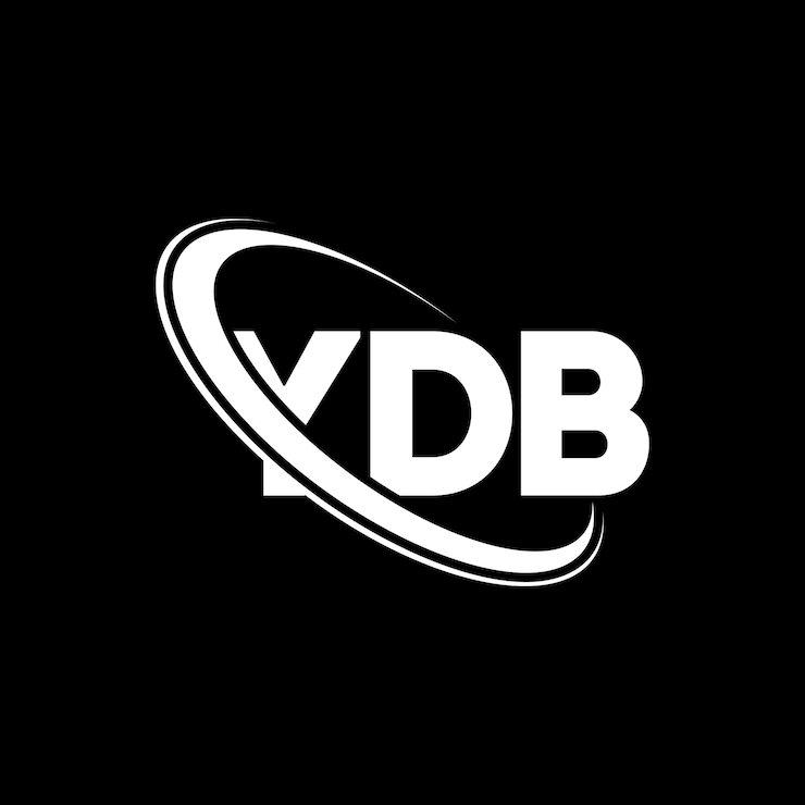 Vector logotipo ydb ydb letra ydb letra diseño de logotipo iniciales ydb logotipo vinculado con círculo y mayúscula monograma logotipo ydb tipografía para negocios de tecnología y marca inmobiliaria