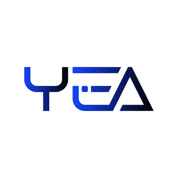 El logotipo de YEA es una tipografía abstracta, un diseño vectorial moderno y mínimo.