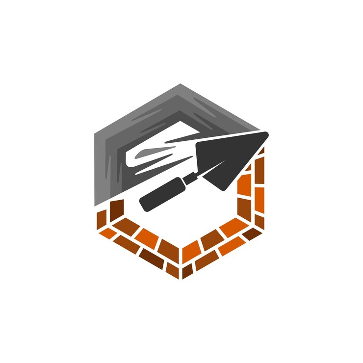 Vector el logotipo de yeso hexagonal