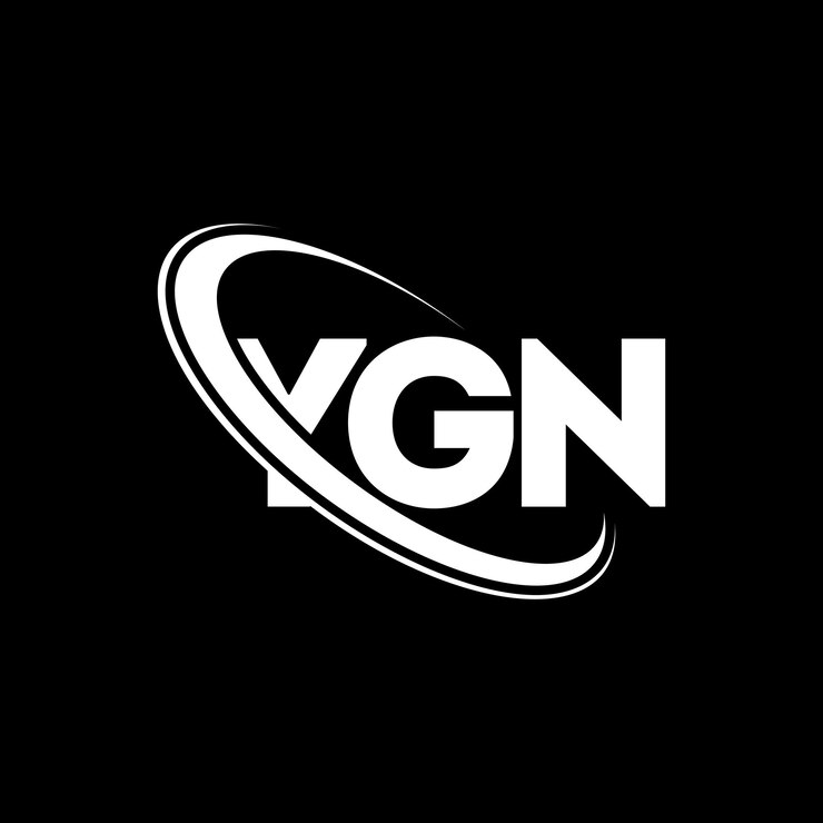 Vector logotipo ygn ygn letra ygn diseño de logotipo de letra iniciales ygn logotipo vinculado con círculo y mayúscula monograma logo ygn tipografía para negocios de tecnología y marca inmobiliaria