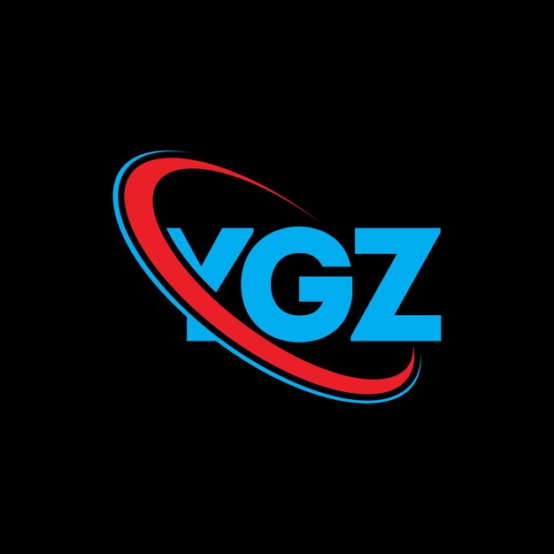 Vector logotipo de ygz ygz letra ygz diseño de logotipo de letra iniciales ygz logotipo vinculado con círculo y mayúscula logotipo de monograma ygz tipografía para negocios de tecnología y marca inmobiliaria