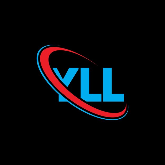 Vector logotipo de yll: diseño de logotipo de letra yll: iniciales, logotipo yll vinculado con círculo y mayúscula, logotipo de monograma, tipografía yll para negocios tecnológicos y marca inmobiliaria.