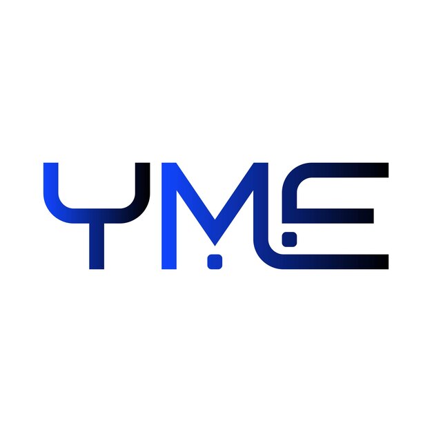 El logotipo de YME es una tipografía abstracta, un diseño vectorial moderno y minimalista.