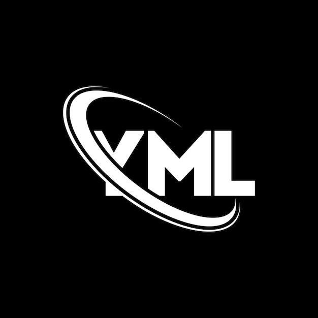 Logotipo de YML: diseño de logotipo de letra YML: iniciales YML: logotipo vinculado con círculo y monograma en mayúsculas YML: tipografía para negocios tecnológicos y marca inmobiliaria