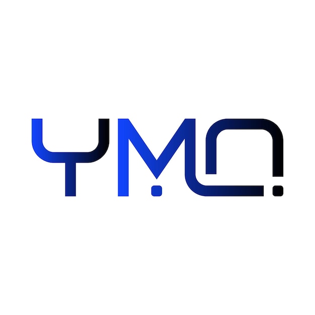 Logotipo de YMQ tipografía abstracta diseño vectorial mínimo moderno y simple