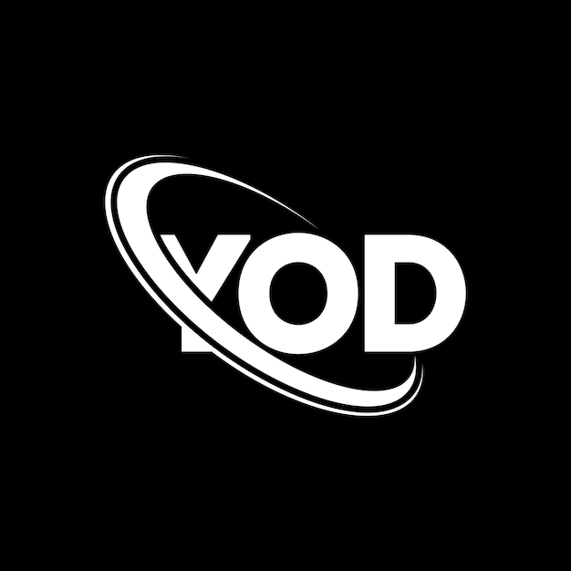 Vector logotipo de yod: diseño de logotipo de letra yod: iniciales yod: logotipo vinculado con círculo y monograma en mayúsculas yod: tipografía para negocios tecnológicos y marca inmobiliaria