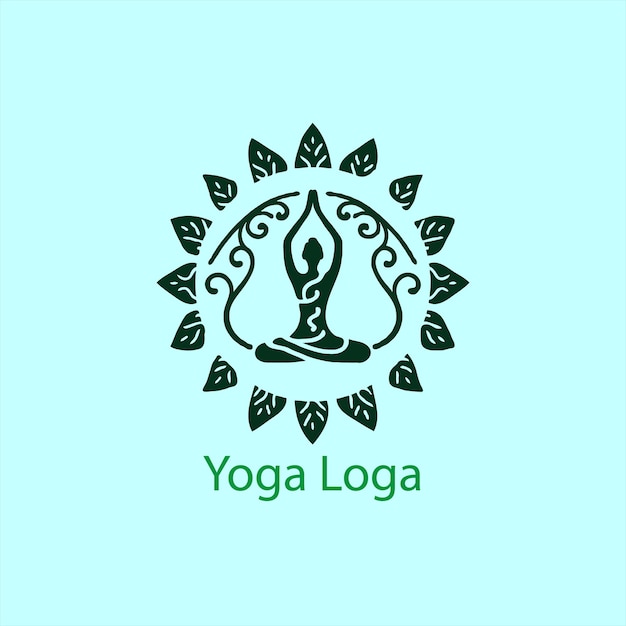 un logotipo de yoga con un árbol y una persona haciendo yoga