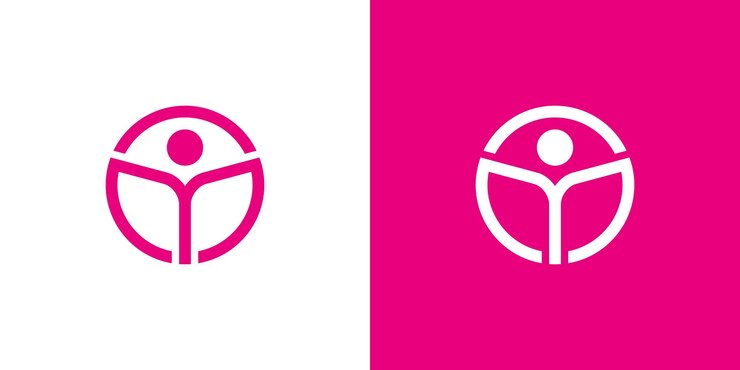 Logotipo de yoga en un círculo letra inicial Y logotipo para la salud logotipo para deportes logotipo de yoga