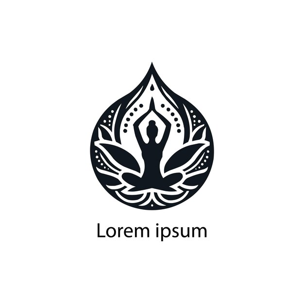 un logotipo de yoga en fondo blanco